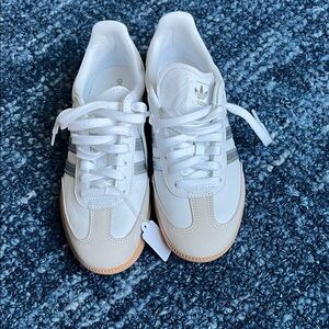 Adidas Samba Og White and silver Leather Retro size 7 women no box